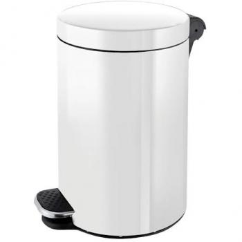 Cubos de basura con pedal, 5 litros, 280 x 210 mm, color blanco
