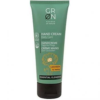 Groen 30194 crema de manos cosmética orgánica cuidado diario - cáñamo orgánico y caléndula orgánica - textura de absorción rápida - vegano - 75 ml