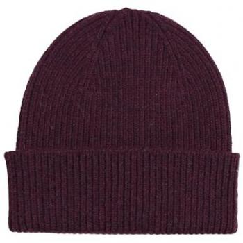 Colorful Standard Unisex Merino Wool Beanie Hat in Oxblood Red