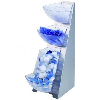 APS Multi rack-Set, 5 teilig aprox 19 x 31 cm, altura 53 cm estructura, acero inoxidable mate 3 contenedores, 1 tobogán, cada Kunstst, contenedores 1 litro
