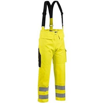 Pantalón de Lluvia de Trabajo Blaklader Alta Visibilidad Nivel 2, Color Amarillo, Talla 4XL