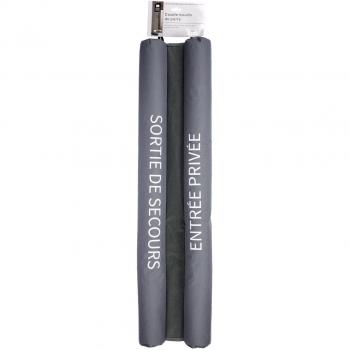 Doble burlete de puerta gris – entrada privada, de salida de emergencia