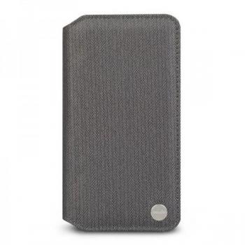 Funda Libro Moshi Overture para iPhone Xs Max con Compartimento para Tarjetas y Soporte - Gris Herringbone