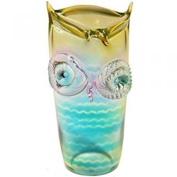 Kosta Boda YELLOW-BLUE OWL