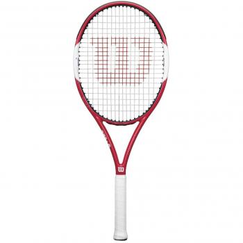 Wilson Six.One Lite 102 TNS RKT W/O Raqueta de Tenis, Unisex Adulto, Rojo/Blanco / Negro