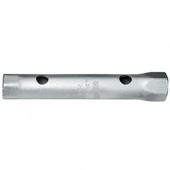 GEDORE Llave de tubo, 24 + 27 mm, Hexagonal, Longitud 180 mm, Herramienta para tuercas de automóviles, 26 R 24x27, Acero cromado