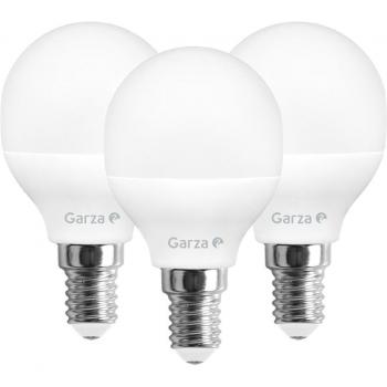 Garza - Pack de 3 bombillas LED esférica E14 5,5 W 470 lm 3000 K