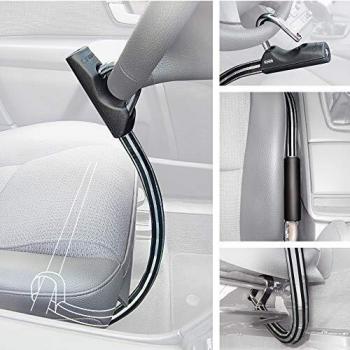 Barra Antirrobo Flexible para Volante y Asiento de Coche 80 cm - Alta Seguridad, Acero Endurecido, Resistencia Anti-Sciado y Anti-Cisalle, Cerradura Anti-Perforación