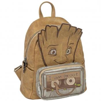 Mochila Casual Moda I am Groot Marrón con Aplicaciones de Guardians Of The Galaxy