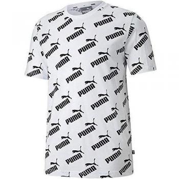 Puma Amplified AOP tee Camiseta, Hombre, White Black, S