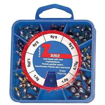 Zebco Tropfenblei Laufblei Sortiment 0,5-2,5g 76st