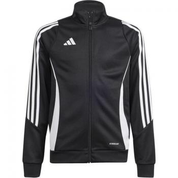 Chaqueta de fútbol Adidas Tiro24 infantil negra, sudadera para niño, color negro (talla 128)