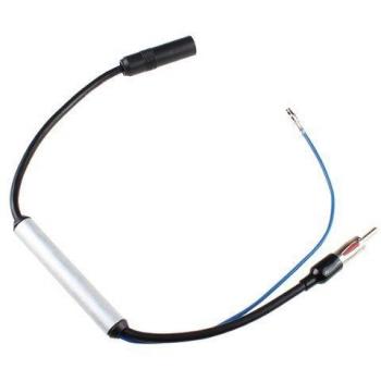 Cocar Coche Inline Antena ISO DIN Radio FM y AM Estéreo Señal Amp Amplificador Booster Cable