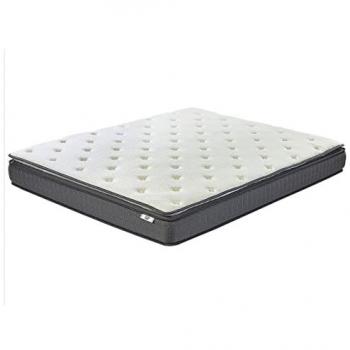 Colchón de Espuma Viscoelástica Duro Blanco King Size 160 x 200 cm con Funda de Bambú