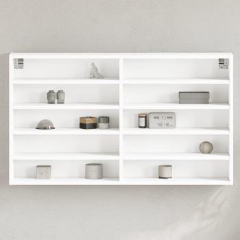 Mueble escaparate vitrina blanca 100x15x58 cm madera multicapa