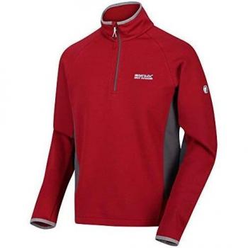 Regatta Highton-Forro Polar Bicolor con Media Cremallera Y Tejido Elástico Extol Fleece, Hombre, Delhi Red/Magnet, XXL