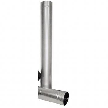 Theca 7500003 Tubo acero chapa galvanizada, largo 1000 mm, 100 mm, espesor 0.5 mm