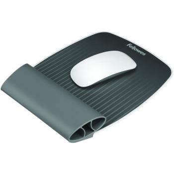 Fellowes I-Spire - Alfombrilla con reposamuñecas Flexible para ratón, Gris Grafito