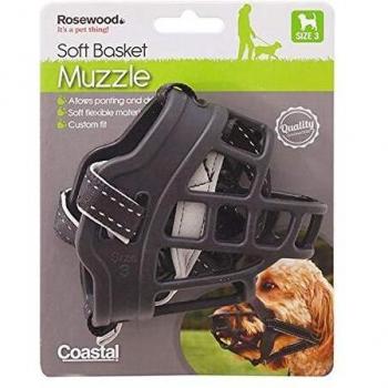 Bozal de Silicona para Perro Rosewood, Talla 3