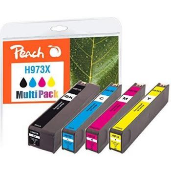 Multipack de Cartuchos de Tinta Peach 973X (M, BK, C, Y) - Alta Capacidad Compatible con HP No. 973X