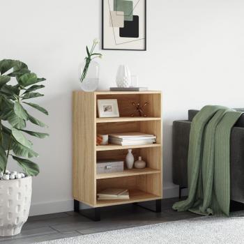 Aparador alto de madera de ingeniería 57x35x90 cm, mueble de almacenaje para salón, buffet, armario auxiliar y armario de almacenamiento en roble Sonoma