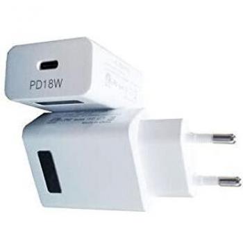 Otras Accesorio Compatible - Cargador de Red con Salida USB Tipo C Carga rápida 18W