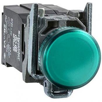 Botón pulsador e indicador luminoso verde 400VAC Schneider XB4BV5B3
