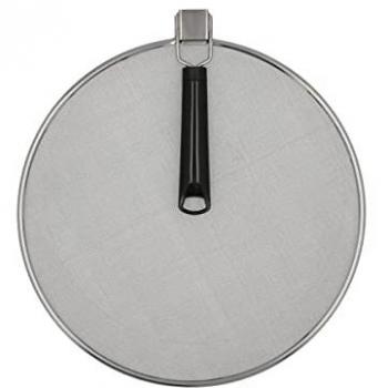 Tapa Antisalpicaduras Plegable de Acero Inoxidable 29 cm Quid Rico Negra
