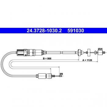 Cable de embrague ATE 24.3728-1030.2