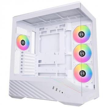 Lian Li Vector V100 Carcasa PC Mid Tower ATX, E-ATX, ITX, mATX, RGB, Vidrio Templado, Blanco
