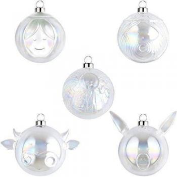 Alessi AMJ14SET1G palle Presepe árbol de Navidad juego de bolas y 5 pcs, cristal