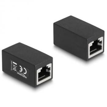 Acoplador RJ45 hembra a RJ45 hembra Cat.6 UTP negro DeLOCK 88003