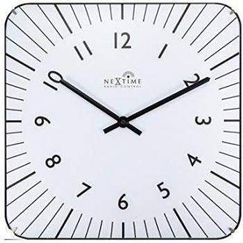 NeXtime 3240WI Alex RC Reloj de Pared, Blanco, 35 cm