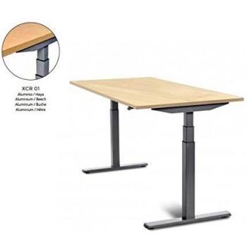 MESA DE ROCADA REGULABLE EN ALTURA ELECTRICAMENTE E-TABLE 180X80CM COLOR HAYA