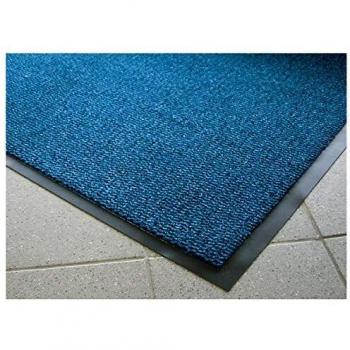 Alfombra Atrapa Suciedad Interior COBA, Flor de Polipropileno, 1200 x 900 mm, Negro / Azul