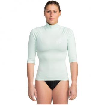 Camiseta de mujer Billabong Tropic Surf azul claro, manga corta, talla L