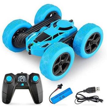 FEBRUARY RED Coche Teledirigido, RC 4wd con RotacióN De 360º,Coche De Carreras Todoterreno De Alta Velocidad Recargable por Control Remoto De 2.4ghz,Regalo De Juguete para NiñOs De 6 A 14 AñOs