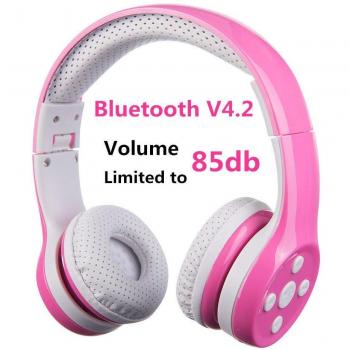 Auriculares Bluetooth para niños, Hisonic Auriculares Plegable para niños con Volumen Limitado Compatible con iPhone,iPad Mini, iPad,PC,MP3 y más Dispositivos Bluetooth, niños