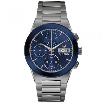 Bulova Millennia Men's Grey Chronograph Watch 98C143 Stainless Steel