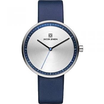 Jacob Jensen Womens Analogue Classic Quartz Watch with Leather Strap JJ282