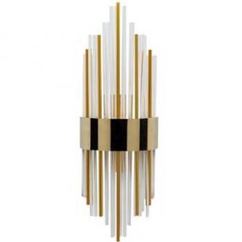 Aplique de Pared Metal y Cristal Barcelona 22x22x60 Cm