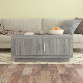 Mesa baja Sonoma de madera multicapa gris 102x50x45 cm
