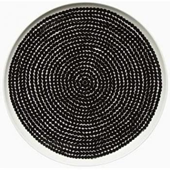 Marimekko - Plato Oiva/Räsymatto - Blanco/Negro - Ø25 cm