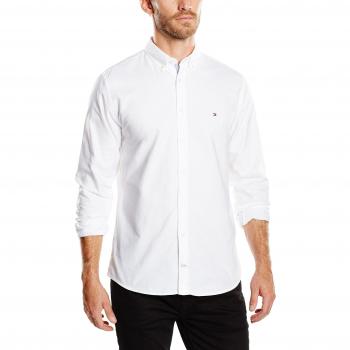 Tommy Hilfiger Ivy Oxford-Camisa Hombre, Classic White, XX-Large