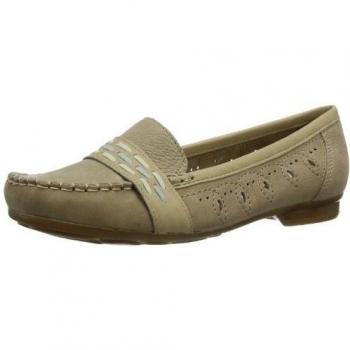 Rieker Rieker Damen Slipper 40055 - Mocasines de cuero para mujer, color beige, talla 37