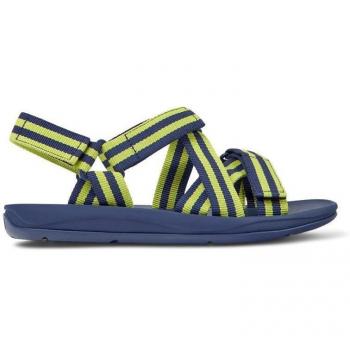 CAMPER Match Sandals for Men - Blue/Green, Size 45, Cotton Fabric