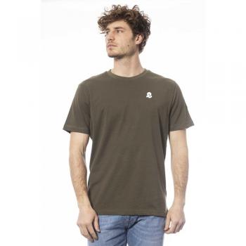 Invicta Green Cotton T-Shirt - XL, T-Shirts, male, Green, Size: XL, Cotton, Logo Print, Crew Neck