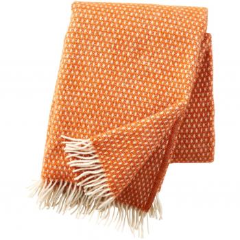 Klippan – : Crema de rostorange Manta 'Knut' 130 x 200 cm en 100% Lana de Cordero, 900 g