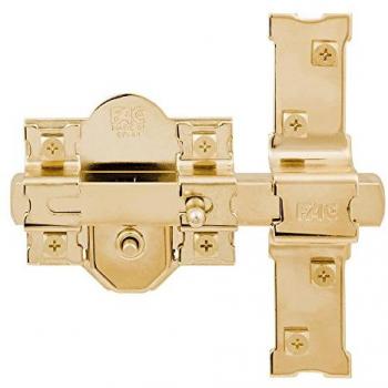 Cerrojo FAC 301RCP/80 con sistema R bombillo pera, incluida cadena retenedora, dorado