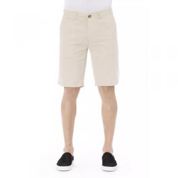 Baldinini Trend Beige Cotton Short - IT44 | XS